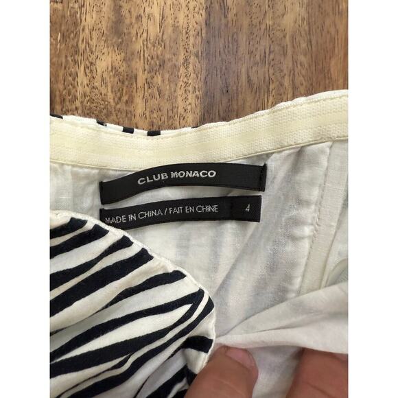 Club Monaco Women's Black White Strapless Wired Bust Fit & Flare Dress Size 4 - Picture 6 of 7